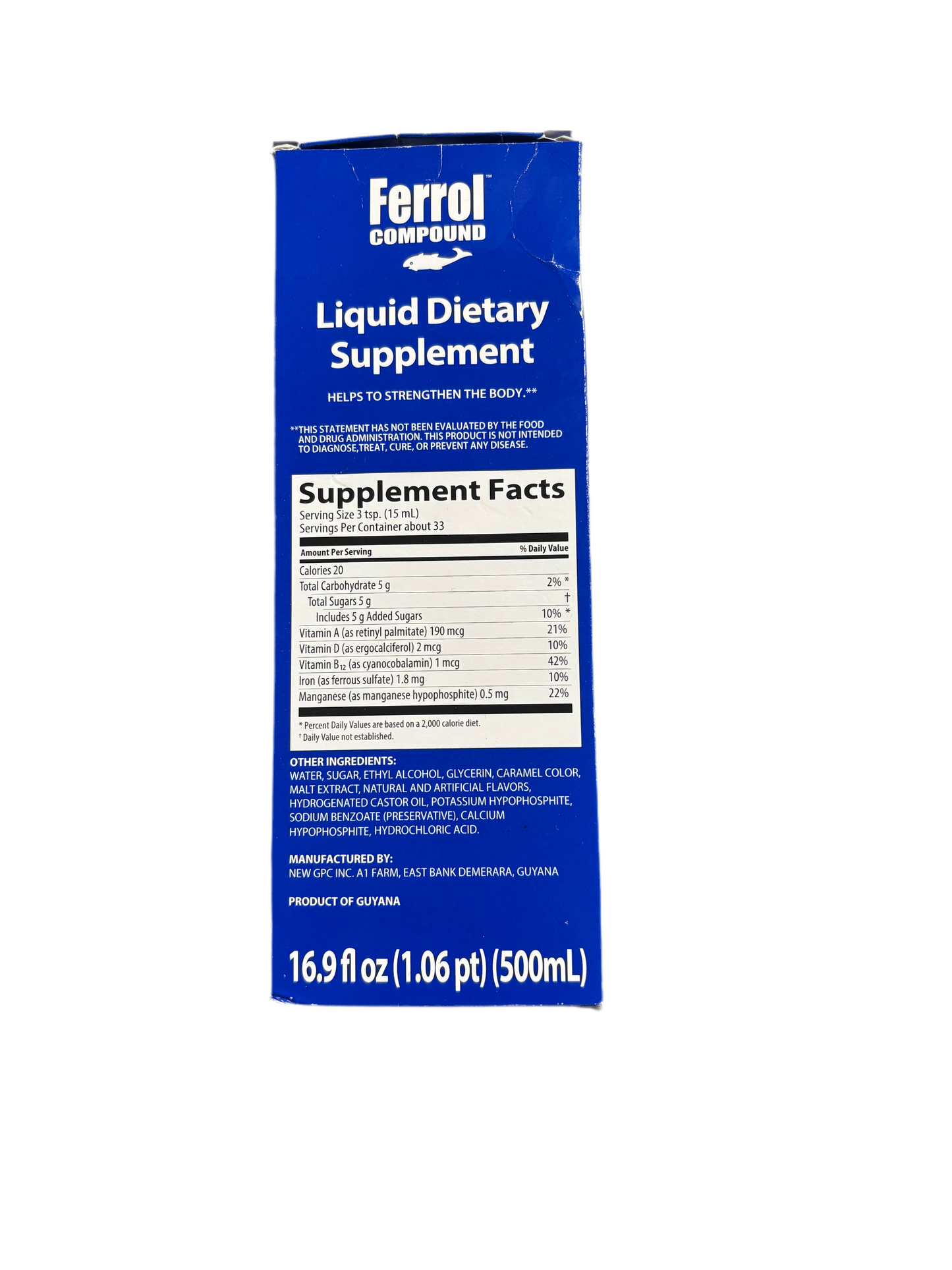 Ferrol Compound Liquid Dietary Supplement